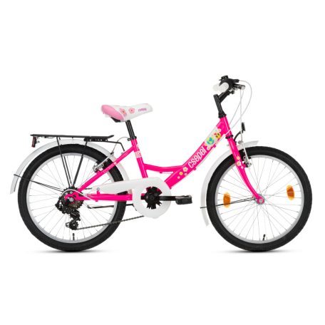 20"_Csepel FLORA 20" 6SP 2023 NEONPINK YS796 VIRÁG MINTA