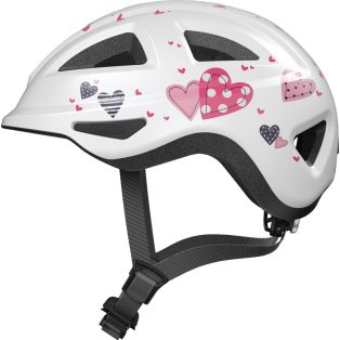   ABUS kerékpáros gyerek sisak Anuky 2.0 ACE, In-Mold, white heart, M (52-57 cm)