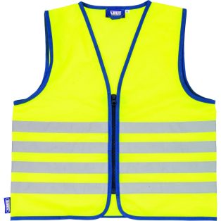   ABUS Lumino biztonsági fényvisszaverős gyerek mellény, Kids, neon sárga, S