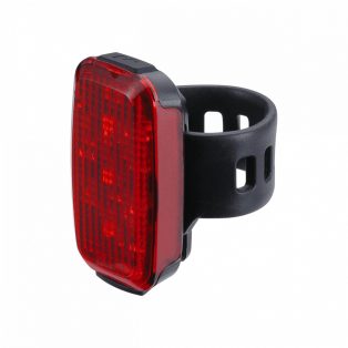   BBB Cycling kerékpáros hátsó lámpa BLS-147 Spot, 4 lumen, 3 mód, micro USB tölthető 300mAh akku, gumis felfogatással