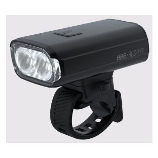   BBB Cycling kerékpáros első lámpa BLS-171 StrikeDuo, 1200 lumen, 7 mód, USB-C tölthető 3200 mAh akku, gumis felfogatással, távirányító kompatibilis (BLS-179)