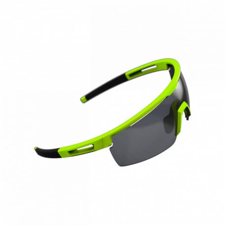 BBB Cycling kerékpáros sportszemüveg BSG-57 Avenger matt neon sárga keret szürke szárvéggel / PC füst tükrös lencsékkel