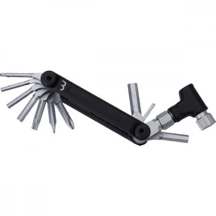   BBB Cycling kerékpáros szerszám - marokszerszám BTL-203 RoyalFold CO2 Inflator, 16 funkció, láncszem tartóval és CO2 pumpával, fekete