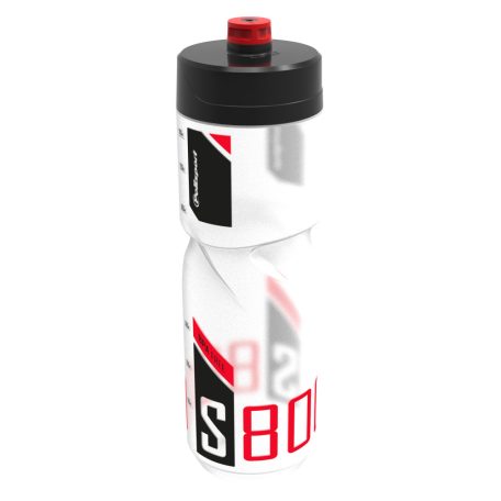 Polisport kulacs 800 ml S800 csavaros kupakkal, átlátszó/fekete/piros