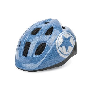   Polisport kerékpáros gyerek sisak Jeans kék/fehér/mintás, S (52-56 cm)